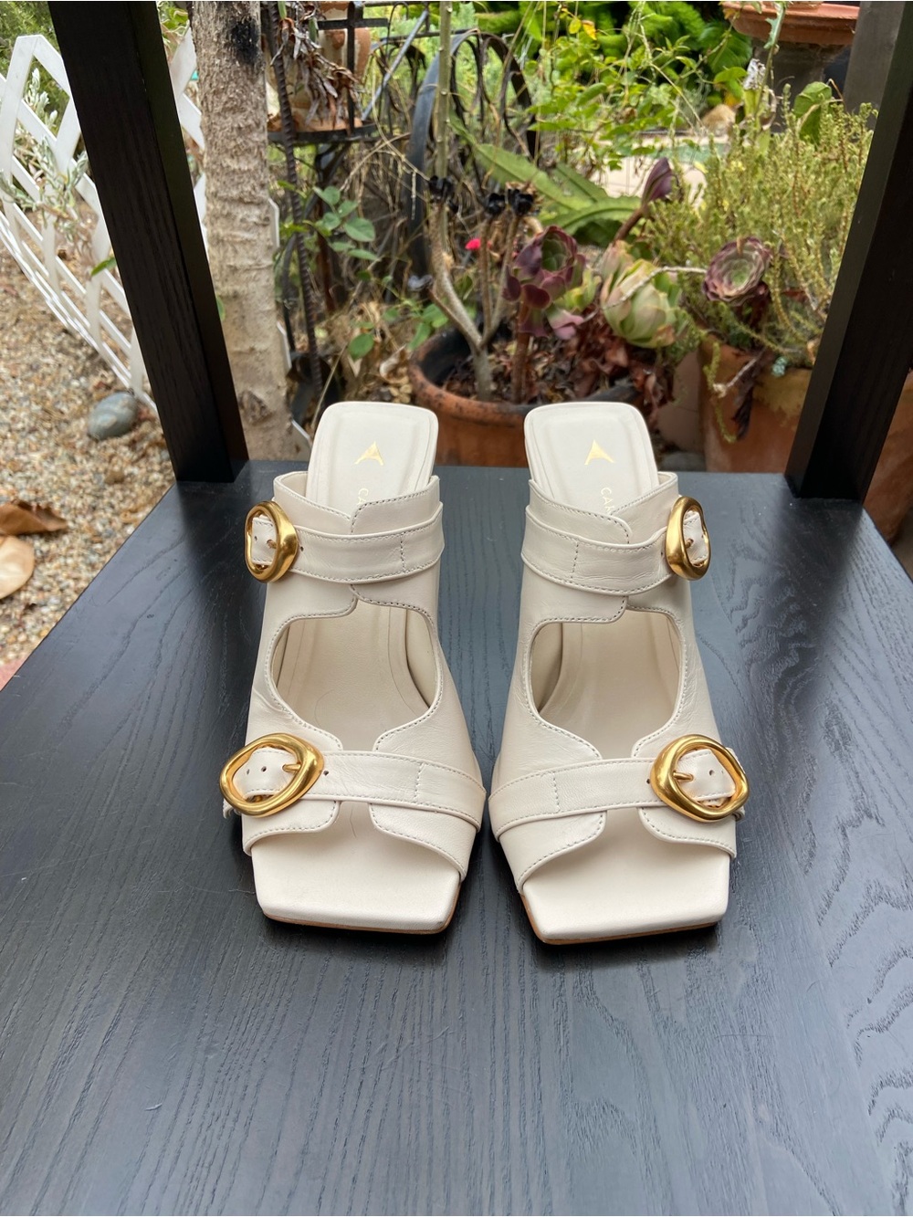 Carrano White/Gold classy heels